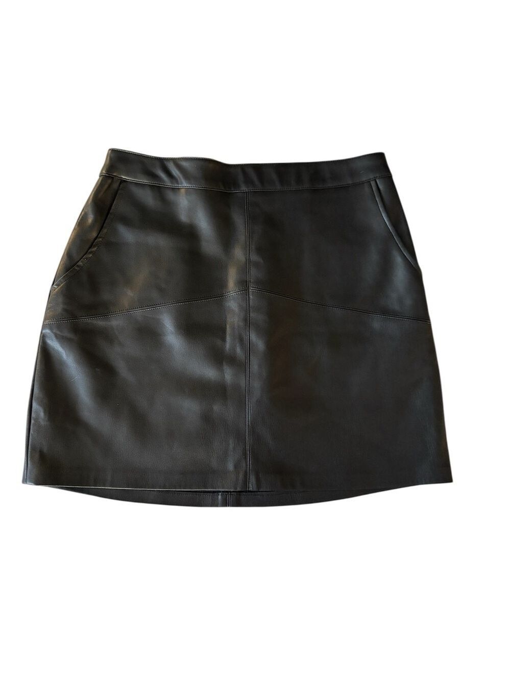 Ardene Black Faux Leather Skirt XS